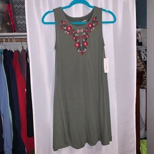 olive green francescas mini dress